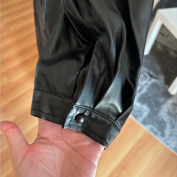 Zara black leather dress, M - Picture 5 of 8